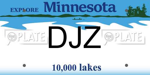DJZ Minnesota License Plate