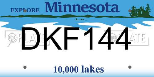 DKF144 Minnesota License Plate