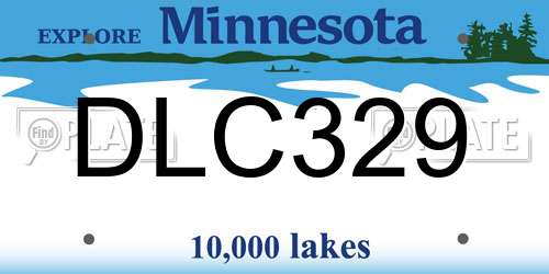 DLC329 Minnesota License Plate