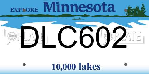 DLC602 Minnesota License Plate