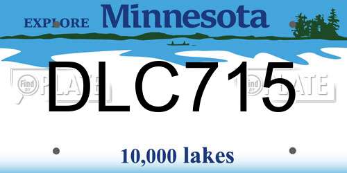 DLC715 Minnesota License Plate