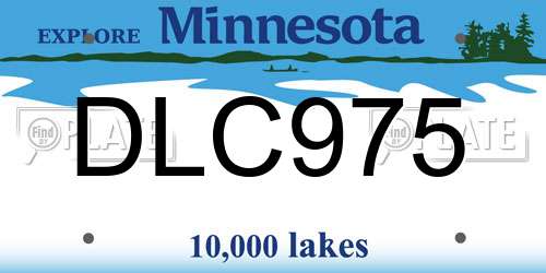 DLC975 Minnesota License Plate
