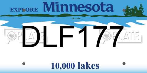 DLF177 Minnesota License Plate