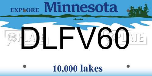 DLFV60 Minnesota License Plate