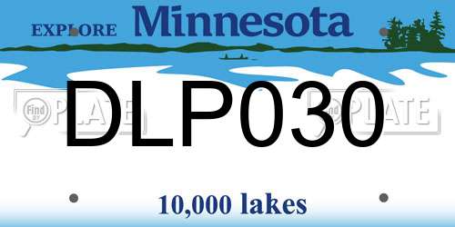 DLP030 Minnesota License Plate