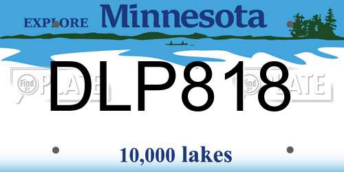 DLP818 Minnesota License Plate