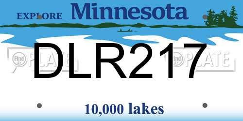 DLR217 Minnesota License Plate