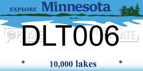 DLT006 Minnesota License Plate
