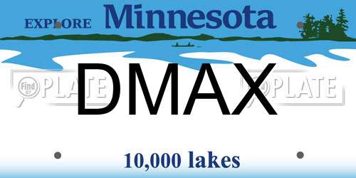 DMAX Minnesota License Plate