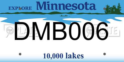 DMB006 Minnesota License Plate