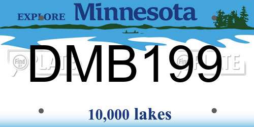 DMB199 Minnesota License Plate