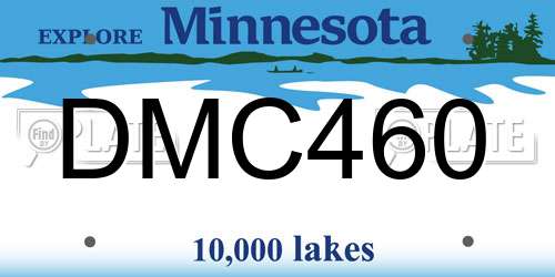 DMC460 Minnesota License Plate