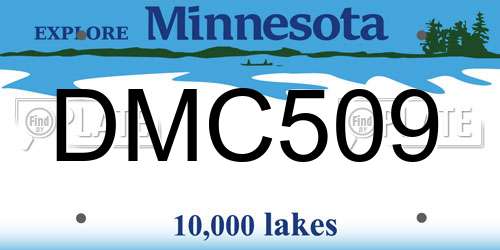 DMC509 Minnesota License Plate