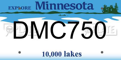 DMC750 Minnesota License Plate