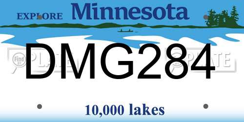 DMG284 Minnesota License Plate