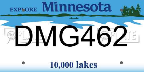 DMG462 Minnesota License Plate