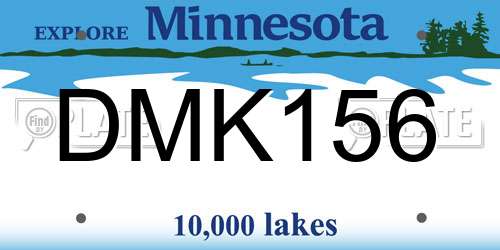 DMK156 Minnesota License Plate