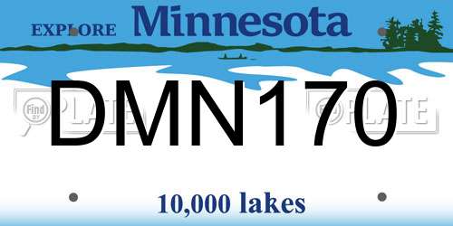 DMN170 Minnesota License Plate