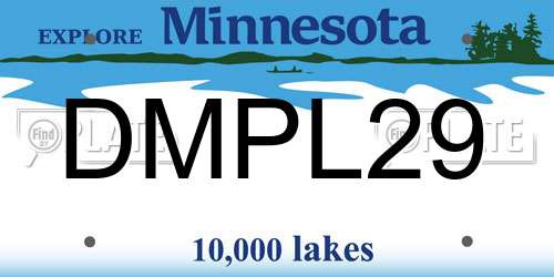 DMPL29 Minnesota License Plate