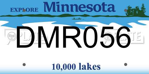 DMR056 Minnesota License Plate
