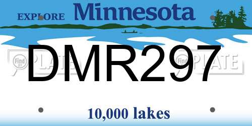 DMR297 Minnesota License Plate