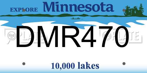 DMR470 Minnesota License Plate