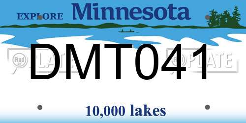 DMT041 Minnesota License Plate