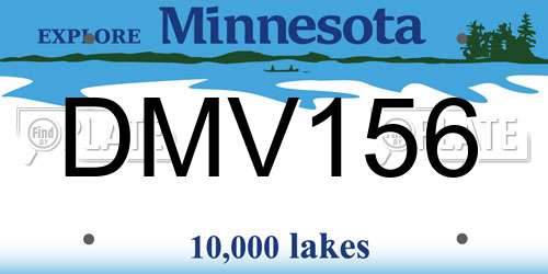 DMV156 Minnesota License Plate