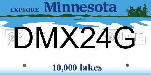 DMX24G Minnesota License Plate