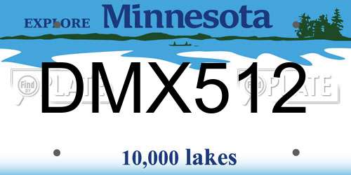 DMX512 Minnesota License Plate