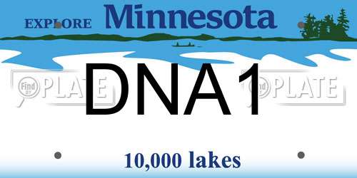 DNA1 Minnesota License Plate