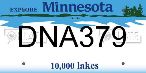 DNA379 Minnesota License Plate