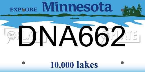 DNA662 Minnesota License Plate