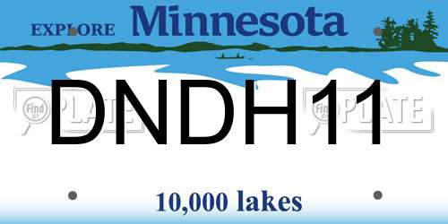 DNDH11 Minnesota License Plate