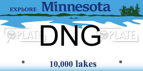 DNG Minnesota License Plate