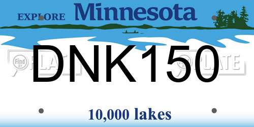 DNK150 Minnesota License Plate