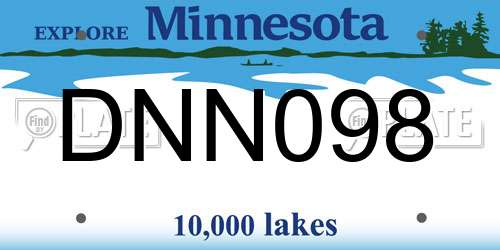 DNN098 Minnesota License Plate