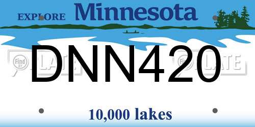 DNN420 Minnesota License Plate