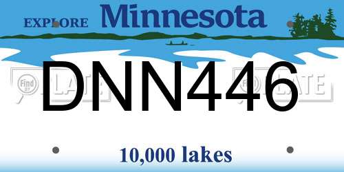 DNN446 Minnesota License Plate