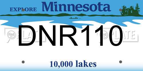 DNR110 Minnesota License Plate