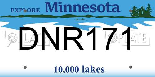 DNR171 Minnesota License Plate