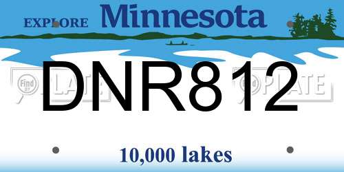 DNR812 Minnesota License Plate