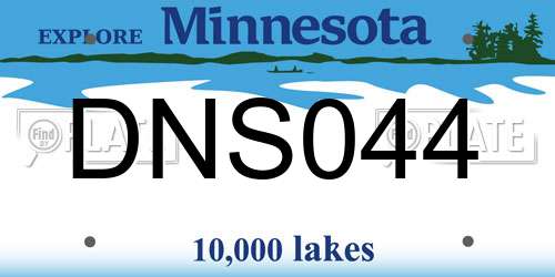 DNS044 Minnesota License Plate
