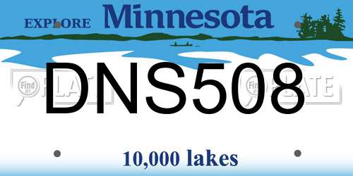 DNS508 Minnesota License Plate