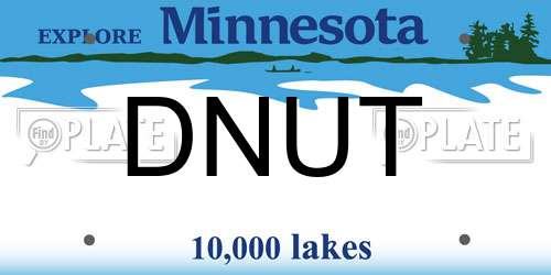 DNUT Minnesota License Plate