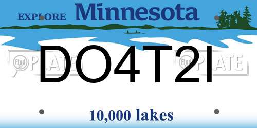 DO4T2I Minnesota License Plate
