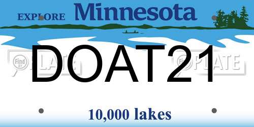DOAT21 Minnesota License Plate