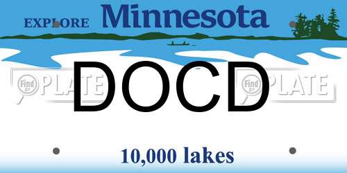 DOCD Minnesota License Plate