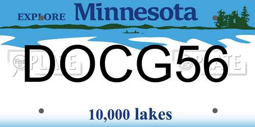 DOCG56 Minnesota License Plate