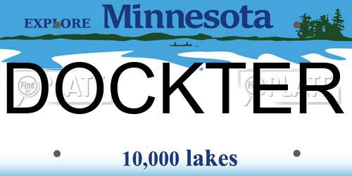 DOCKTER Minnesota License Plate